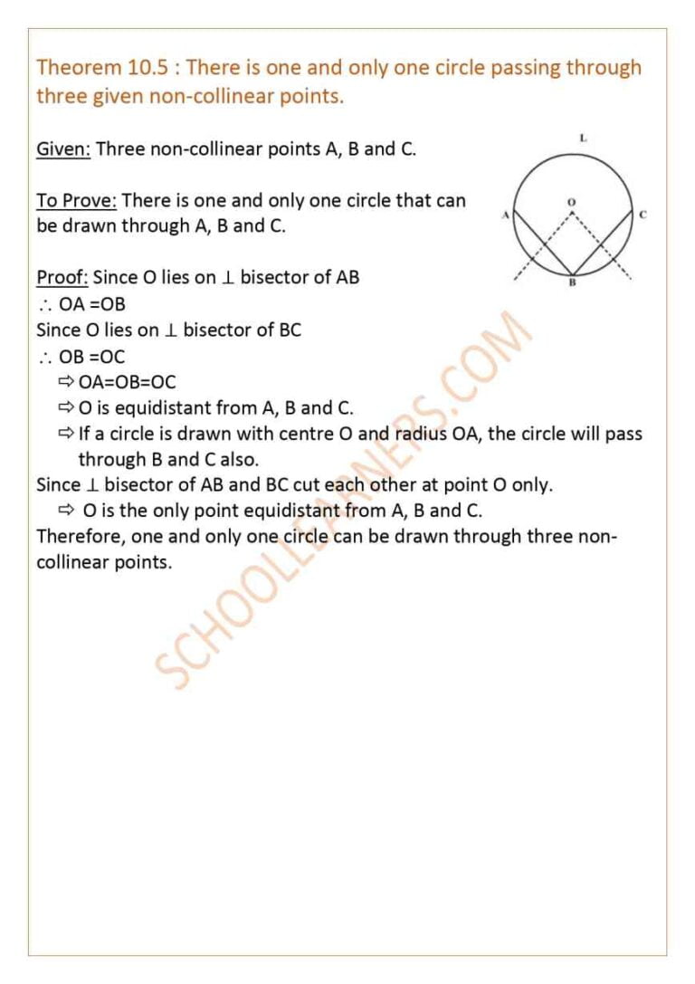 math class 10 chapter 9 theorem 3