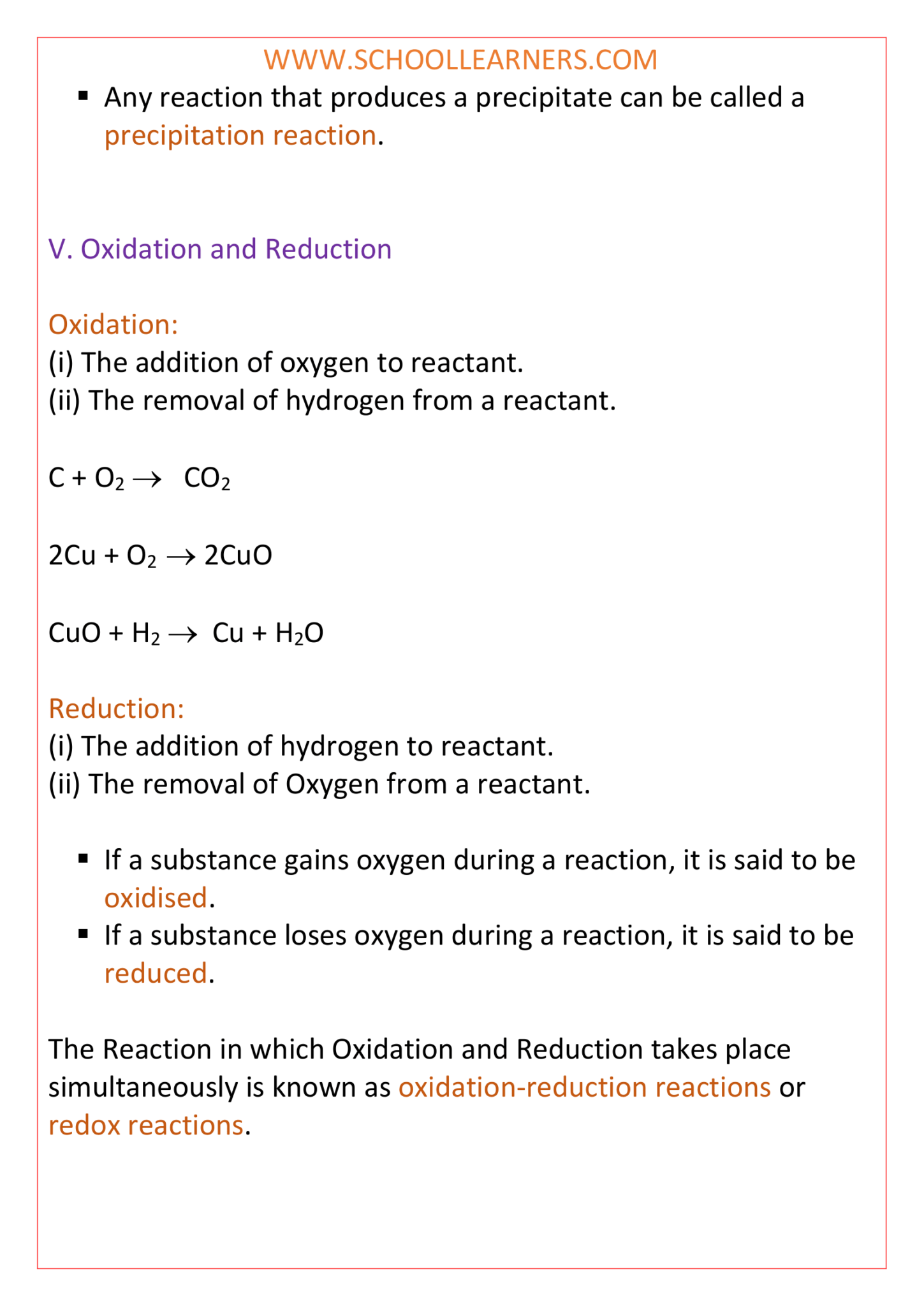 Class 10 Science Chapter 1 Notes Chemical Reactions And Equations ...